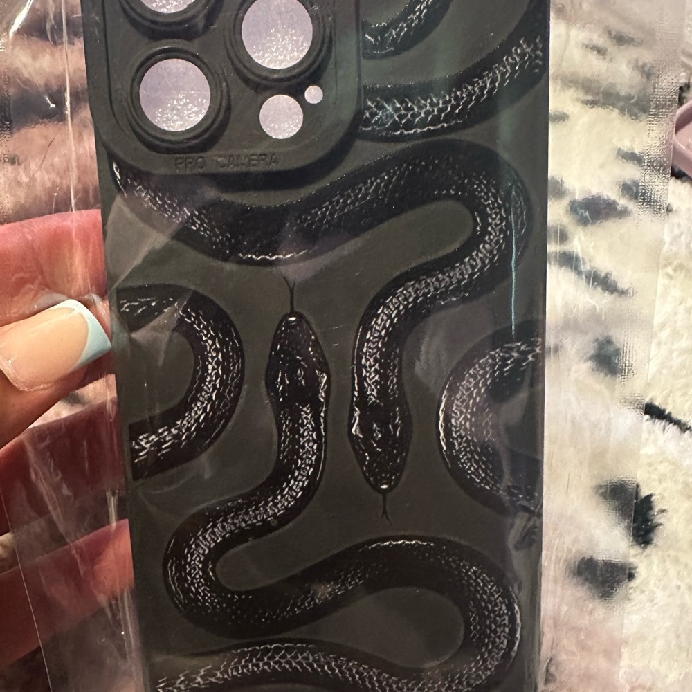 Black Snake Design Phone Case